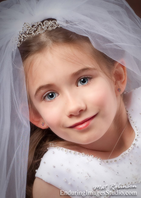 Communion portraits taken on location or in our Denville  studio. 
