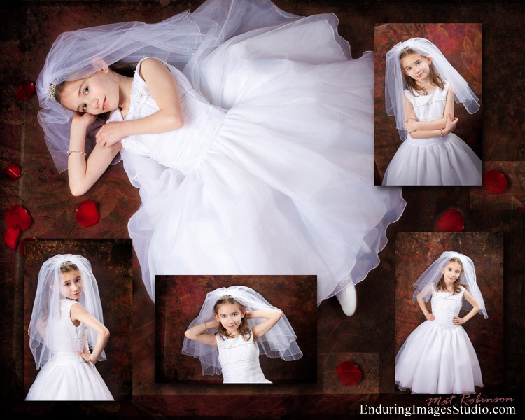 Beautiful communion collage created by portrait photographer, Mat Robinson of Denville, NJ  Denville
